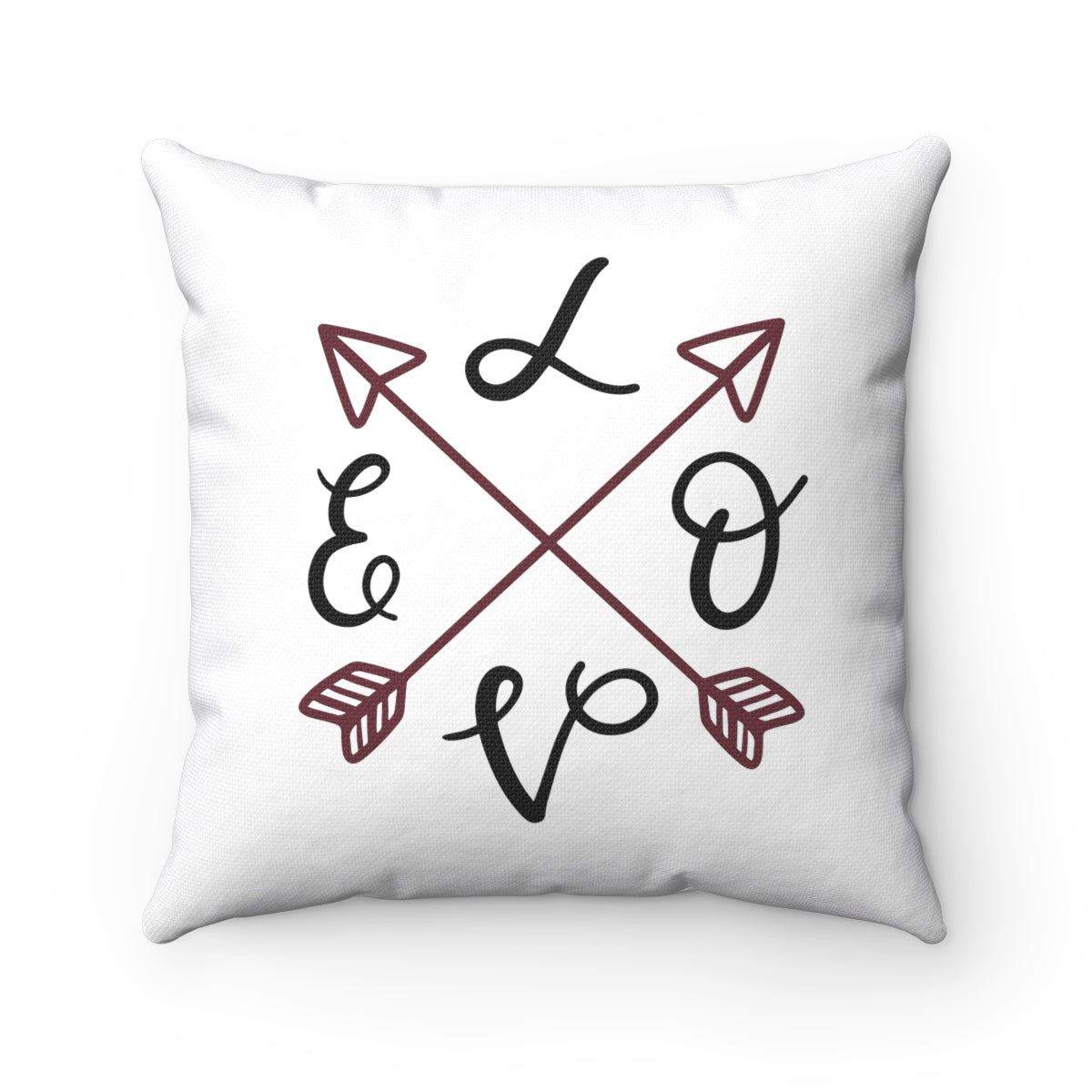 LOVE Spun Polyester Square Throw Pillow - Inspired By Savy