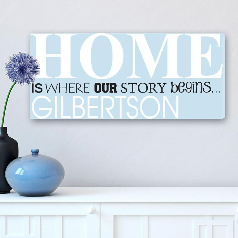 Personalized Where Our Story Begins Wrapped Canvas Print