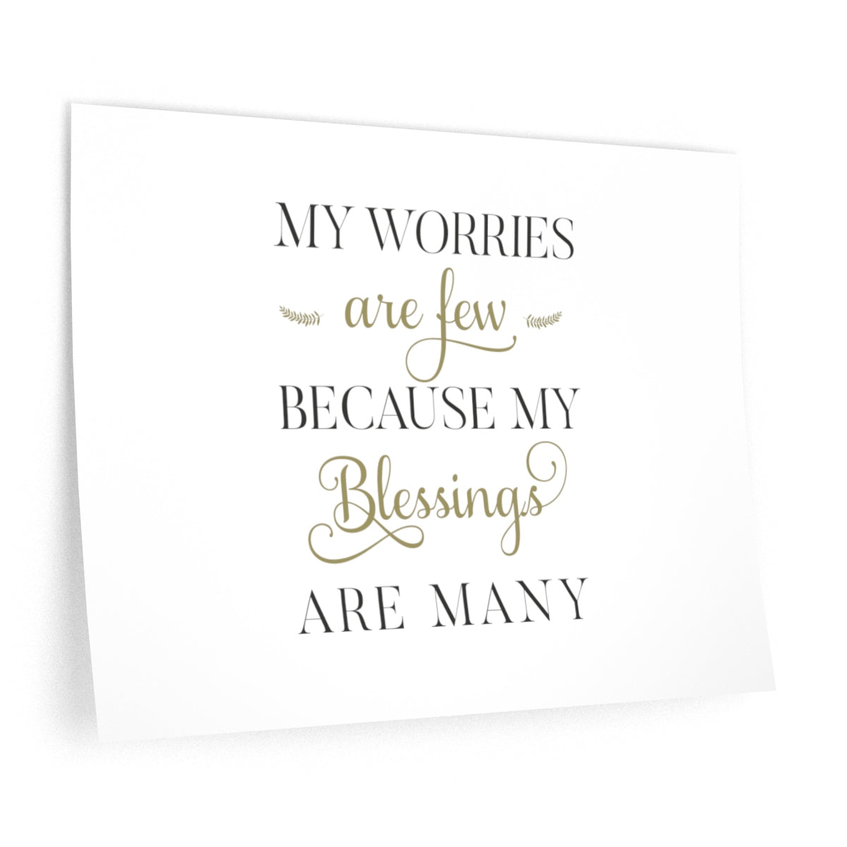 My Worries Are Few Because My Blessings Are Many Wall Decal - Inspired By Savy