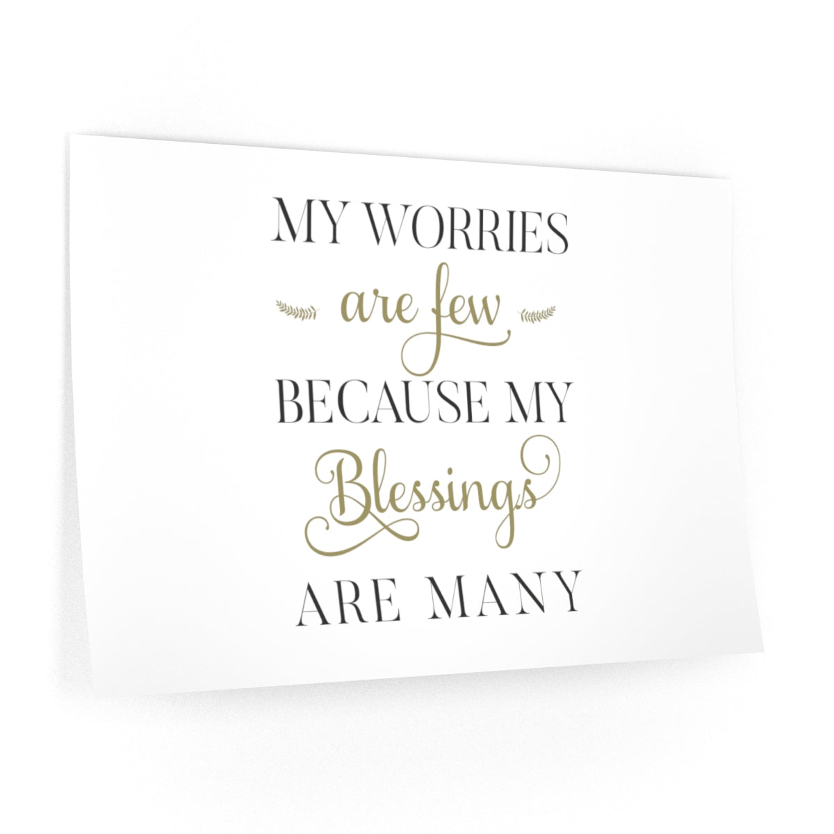 My Worries Are Few Because My Blessings Are Many Wall Decal - Inspired By Savy
