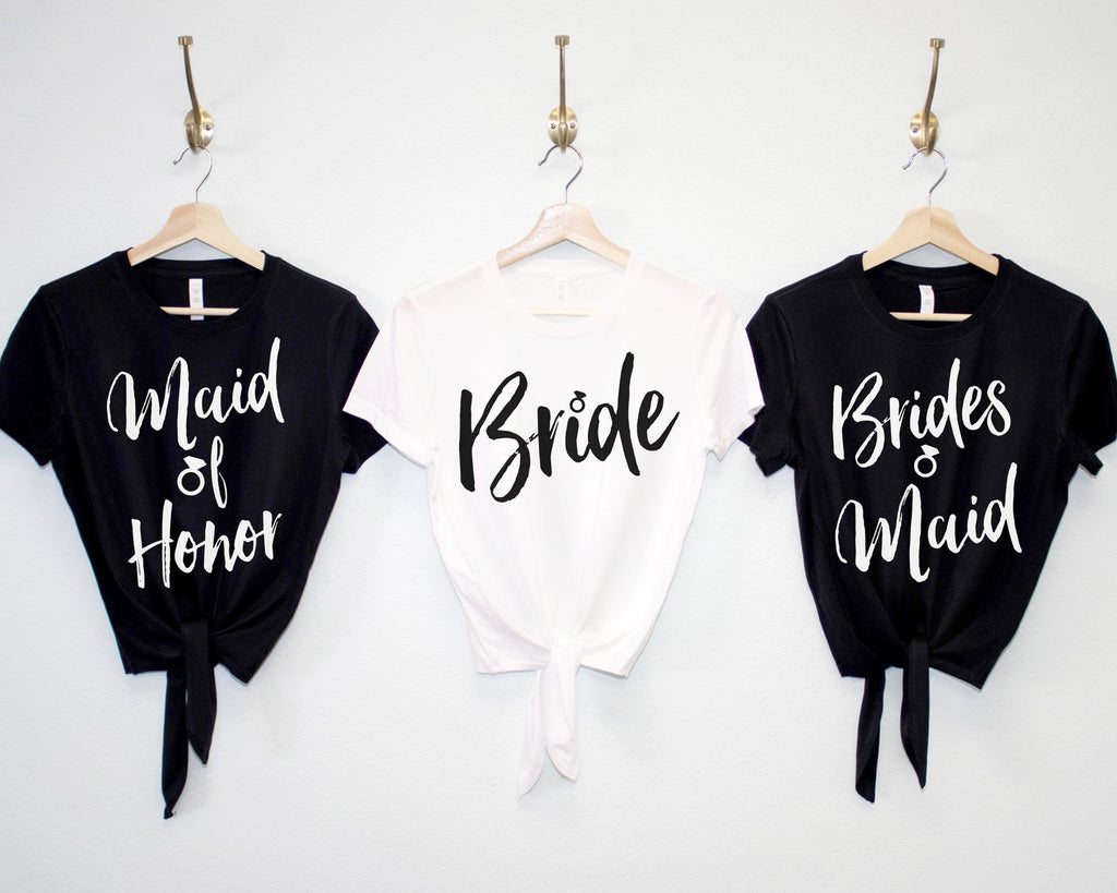 Wedding Crop Top Shirts with Front Ties