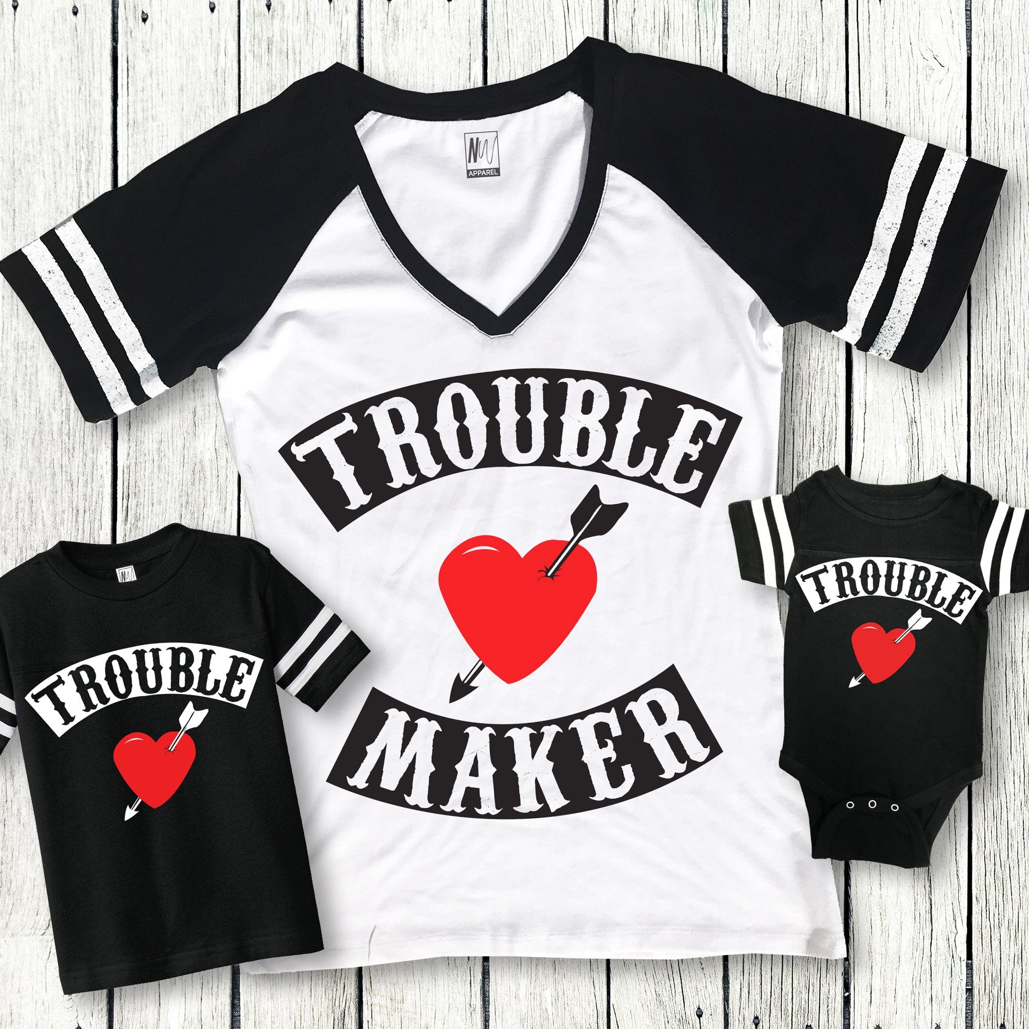 MOMMY & ME Trouble Maker & Trouble Shirts