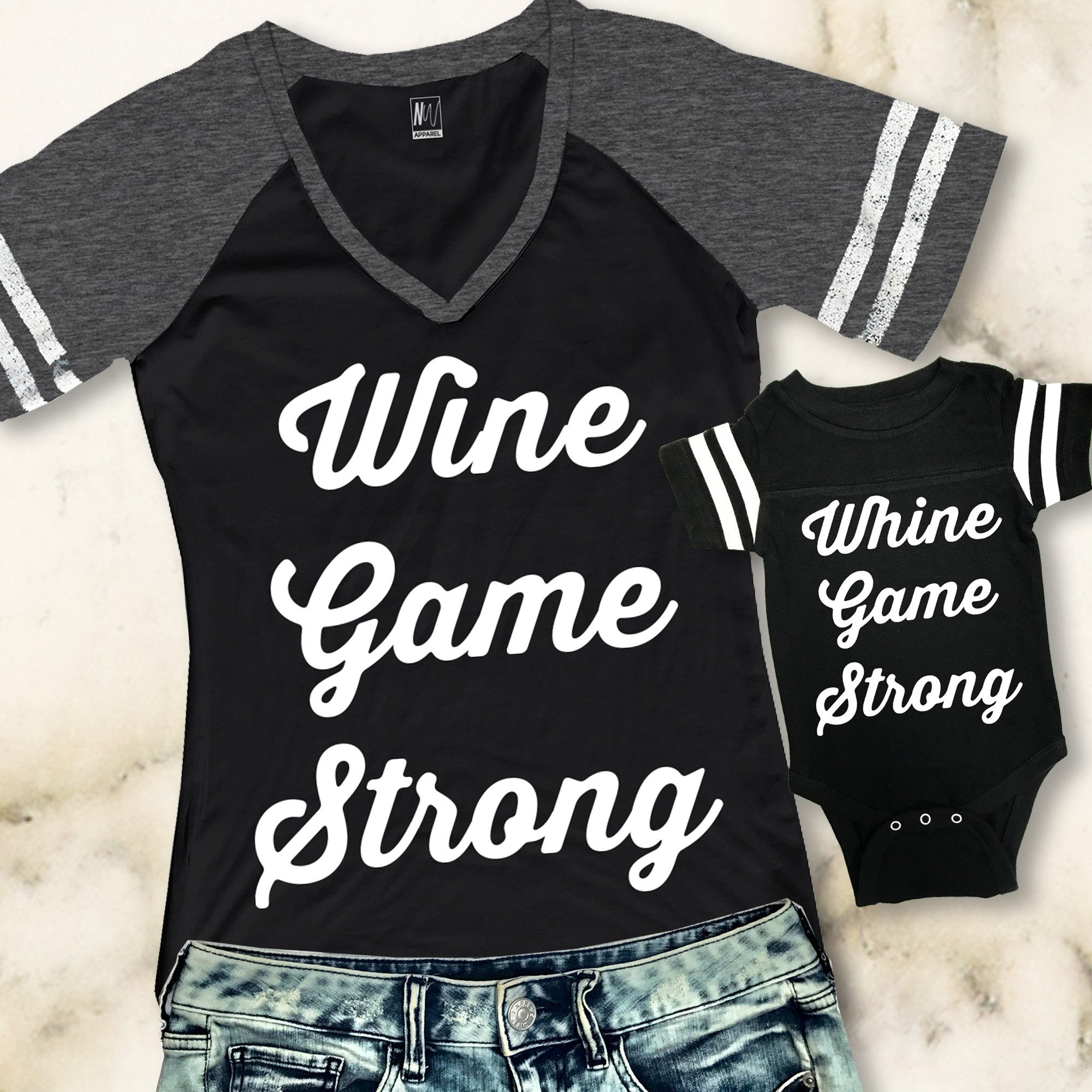 Mommy & Me Whine Game Shirts Set