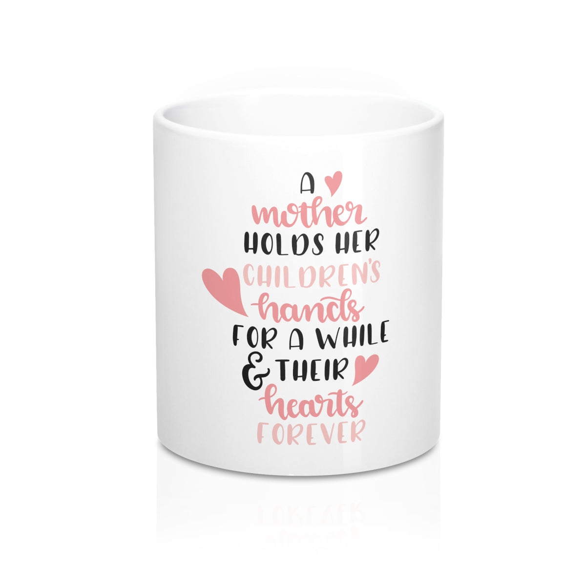 A Mother Holds Her Children's Hands Ceramic 11oz Mug - Inspired By Savy