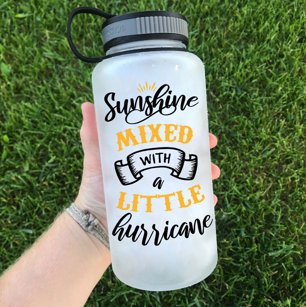 Sunshine Mixed With Hurricane Water Bottle